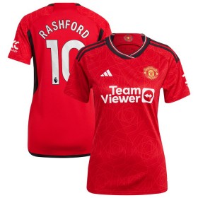 Manchester United Rashford 10 Domácí 2023-24 - Dámské Fotbalové Dresy (S/S)